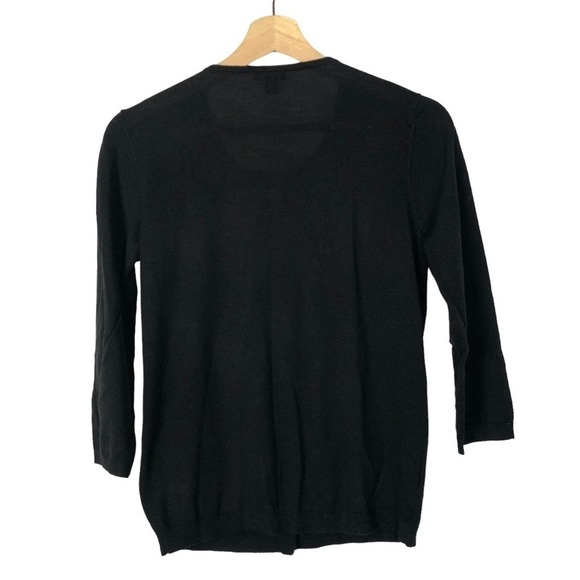 Ann Taylor Black Studded Rhinestone Cardigan Sweater S - Picture 2 of 3